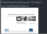 Projektbeschreibung der TU-Wien zum Festklopfverfahren